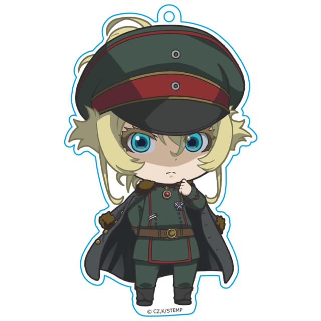 azumaker Anime Keychain Tanya in Military Uniform Collectible