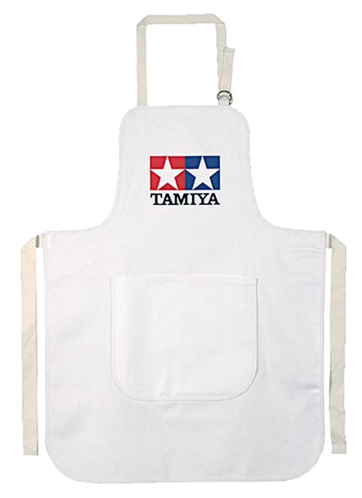 TAMIYA White Apron for Creative Projects and Everyday Use