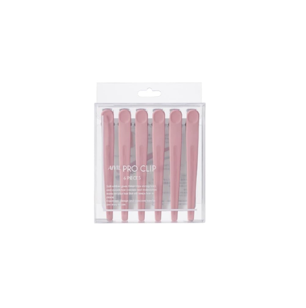 AIZ Professional Clip Set of 6 Dusty Pink Hair Clips
