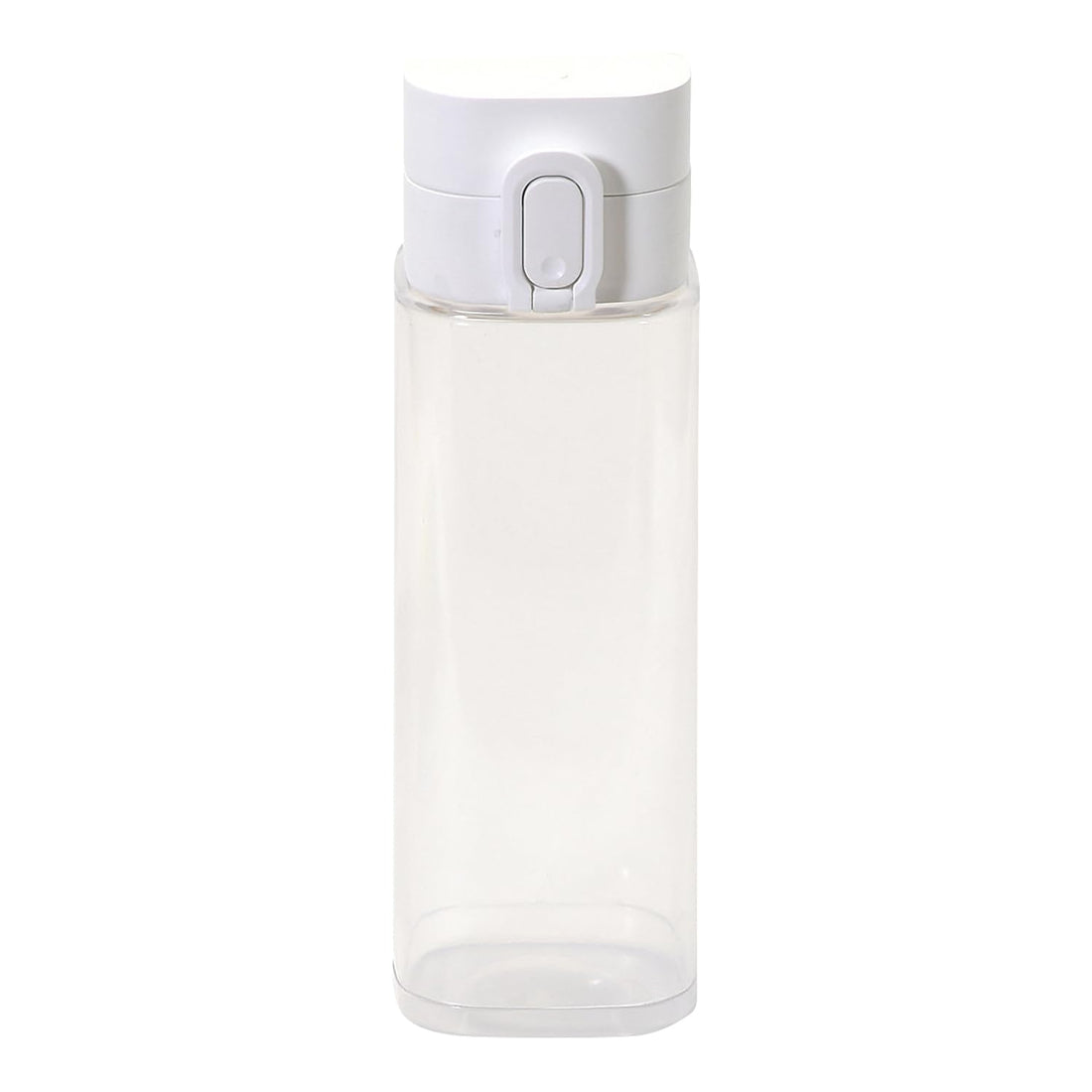 Paarukinzoku Water Bottle, Lightweight One-Touch Square Plastic Bottle, White 500ml HC-277