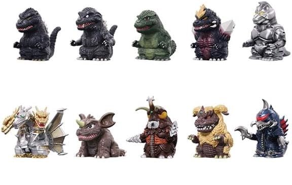 ENSKY Godzilla Soft Vinyl Puppet Mascot 10-Pack Box Set