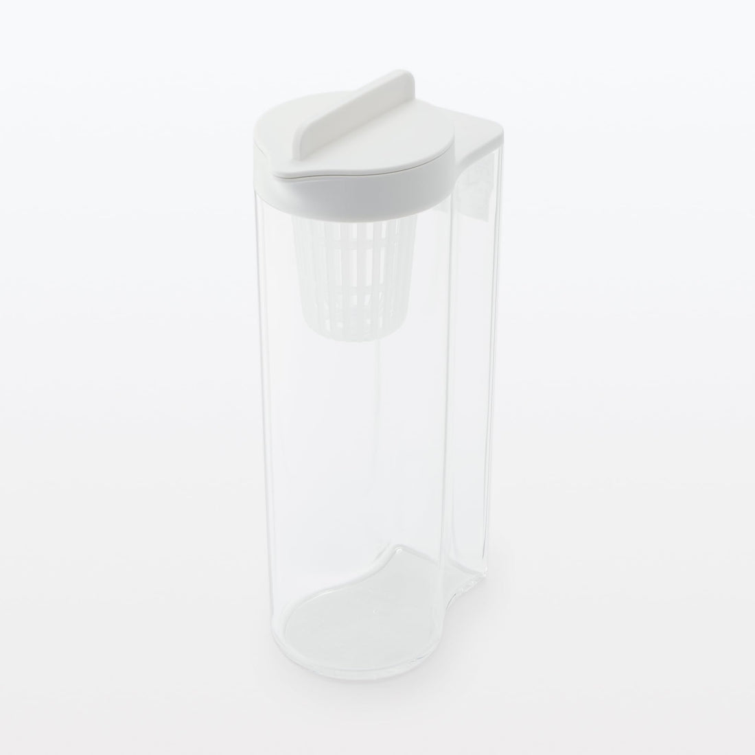 MUJI Horizontal Cold Water Pitcher with Strainer, White, Approx. 2L (MDC47A2A)