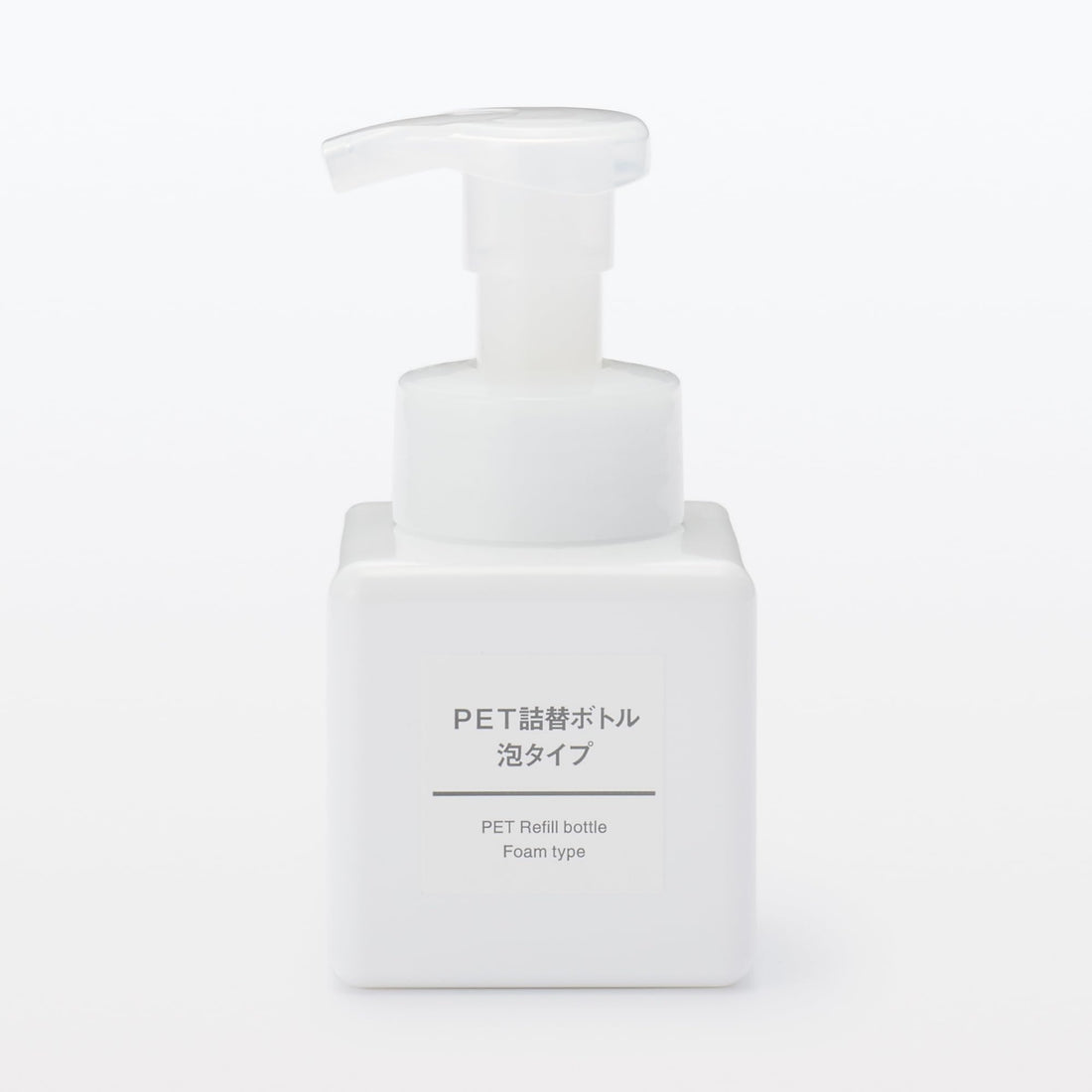 MUJI PET Refill Bottle Foam Type White 250ml for Japanese Skincare
