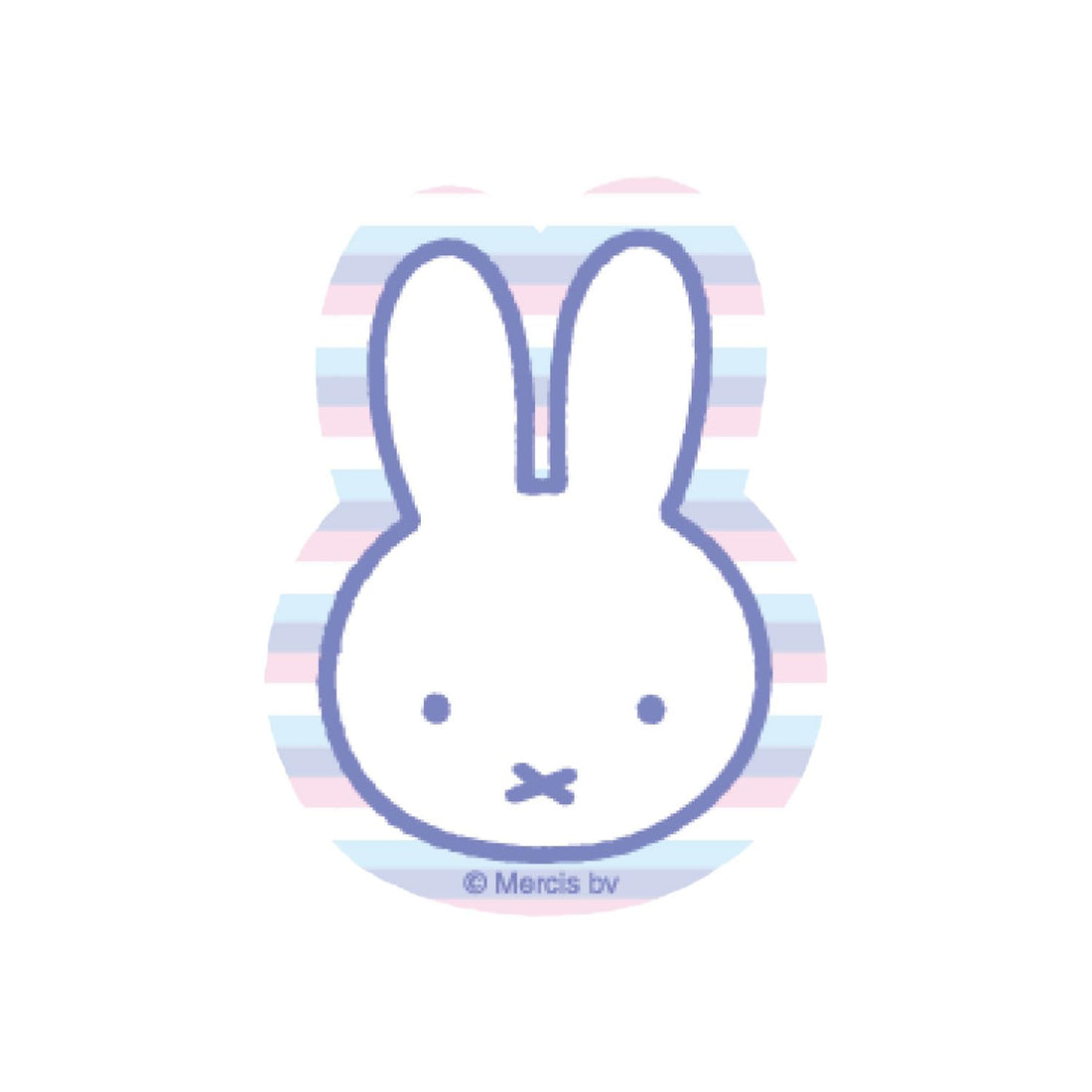 Small Planet Miffy Die-Cut Sticker Character Sticker Striped Blue