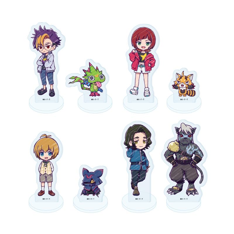 A3 DIGIMON BEATBREAK 01 Acrylic Petit Stand Complete Set of 8