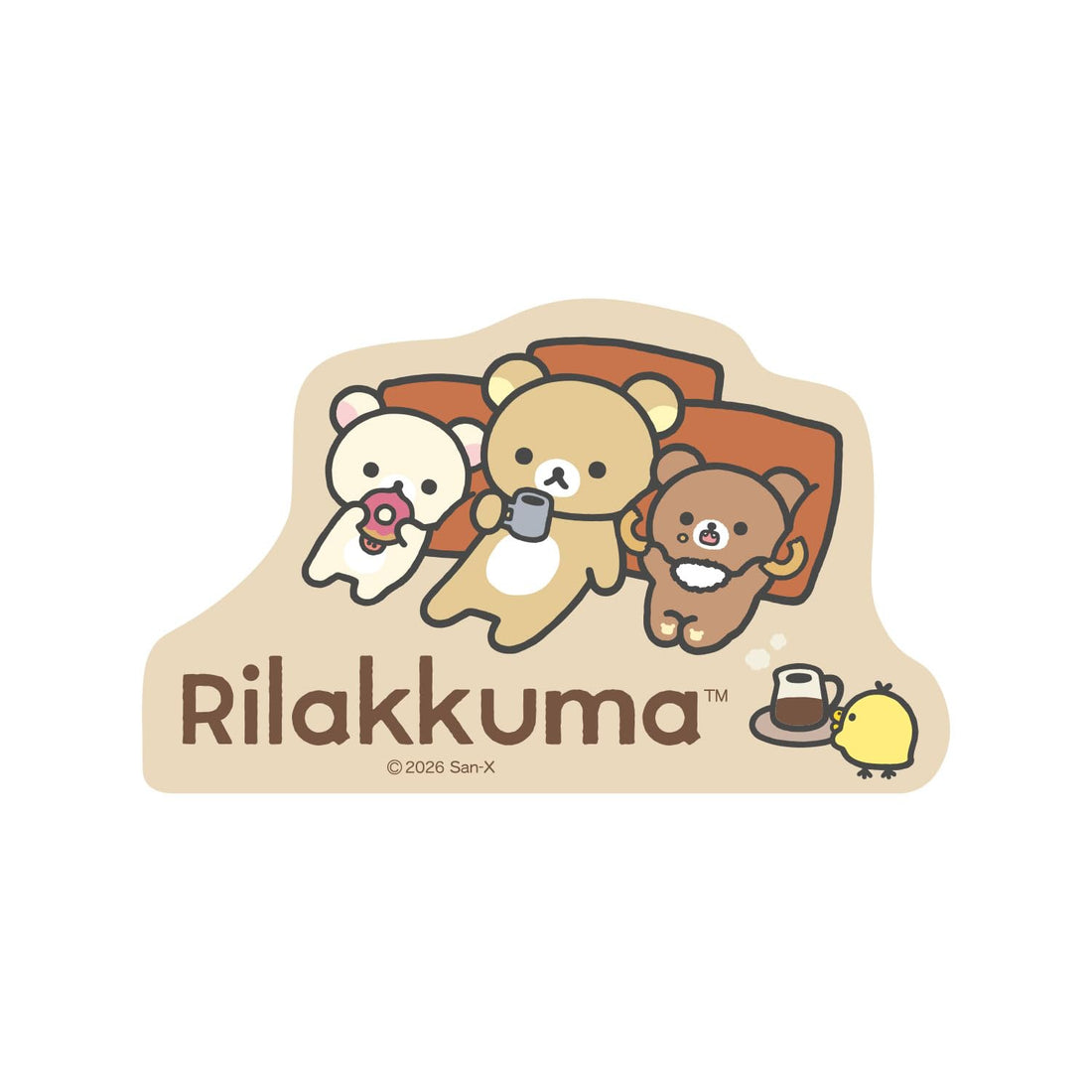 Small Planet Rilakkuma Die-Cut Sticker Character Sticker Made in Japan