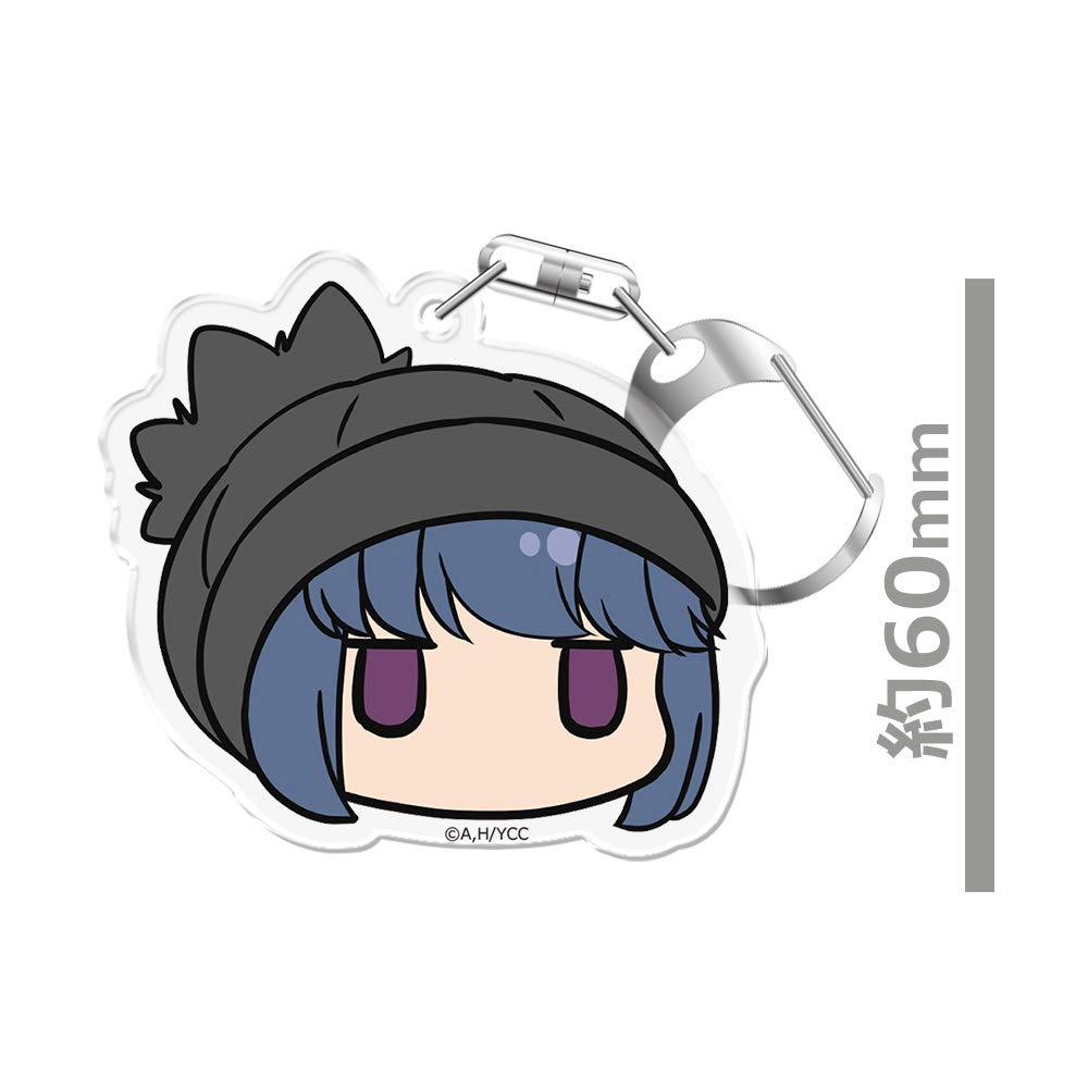 azumaker Shima Rin Face Stamp Keychain High Botchi Version