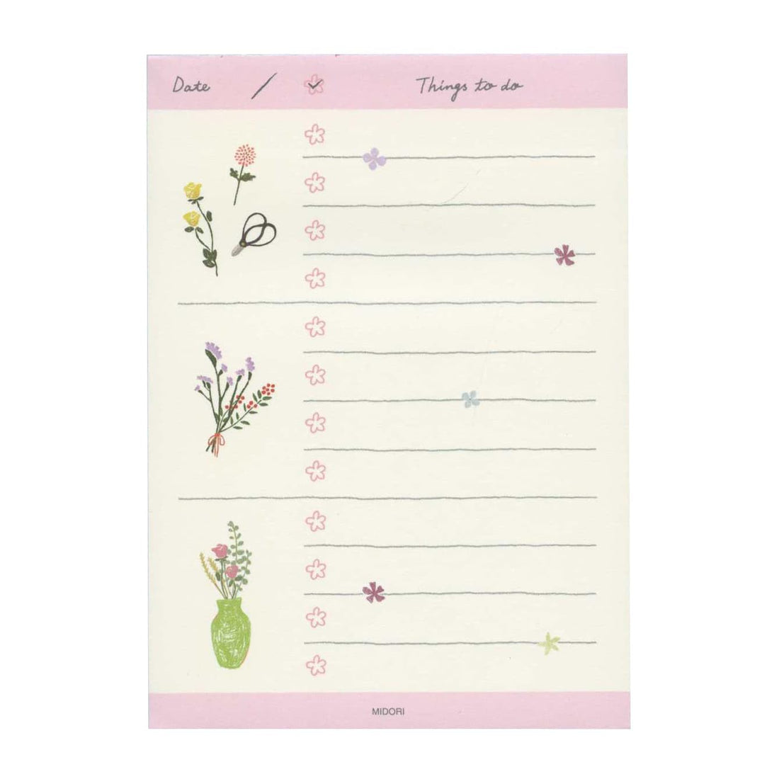 Designphi To-Do List with Dried Flower Design