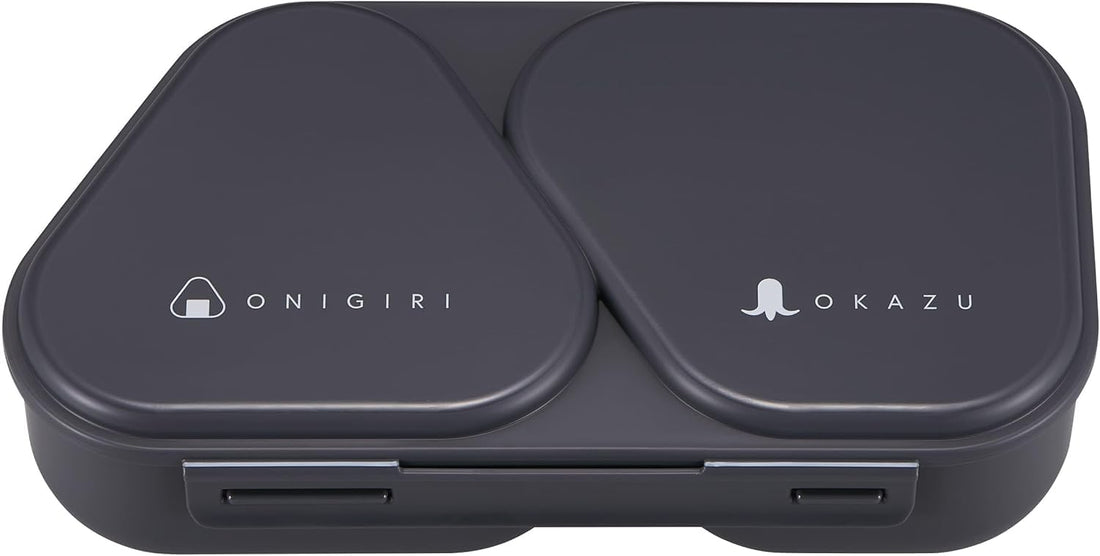 OSK Onigiri Lunch Case Set Large 625ml Black with Antibacterial Features
