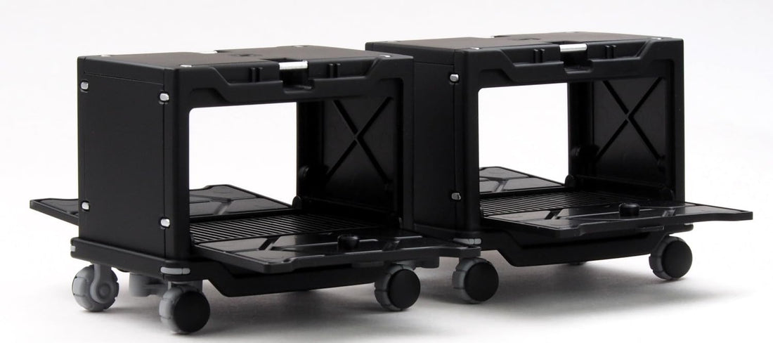 M.I.Molde HAKOBU Cart and Container 2 Pack Set Black Version 1/12 Scale Model