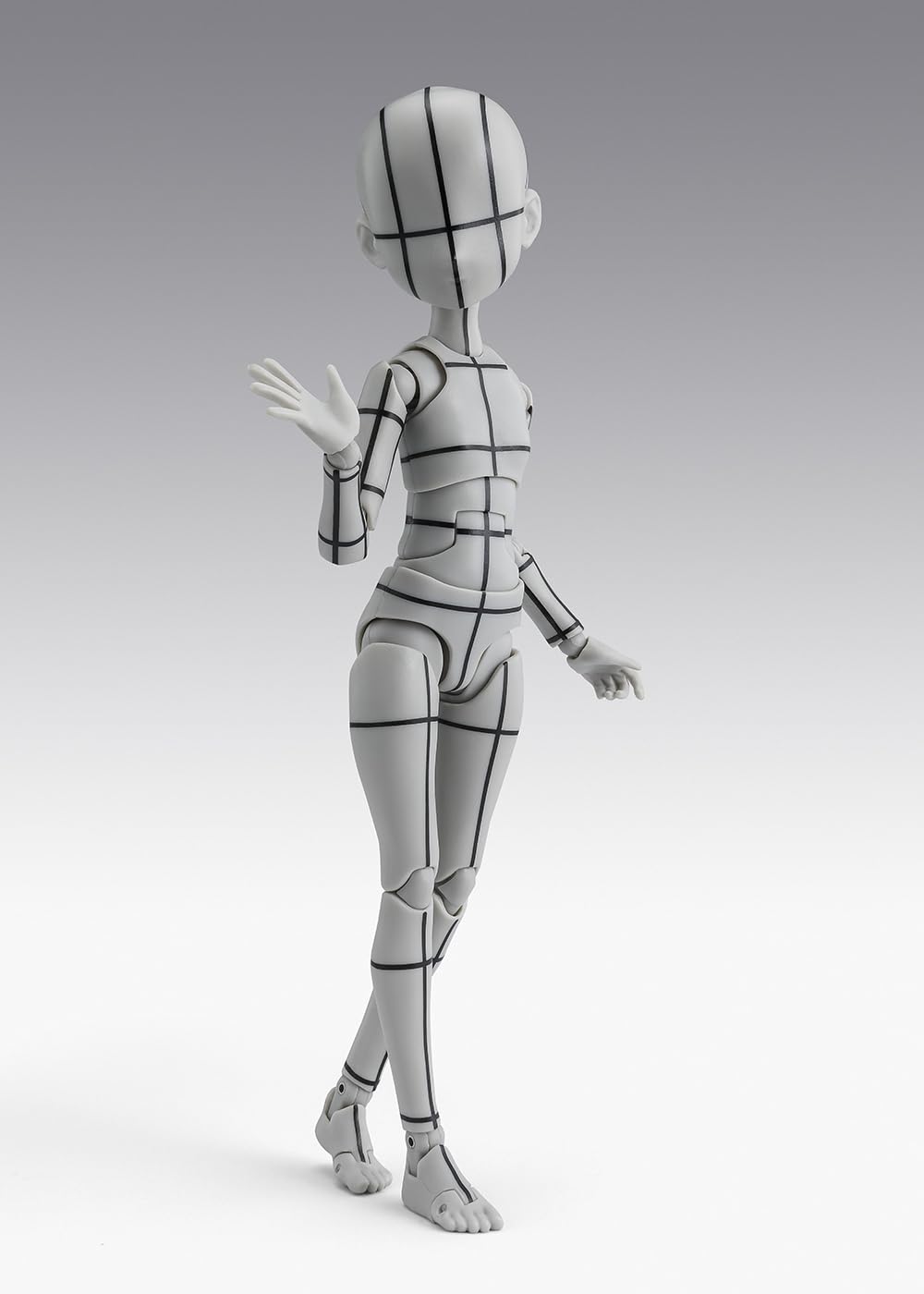 TAMASHII NATIONS S.H.Figuarts Body-chan - Ken Sugimori Edition - Wire Frame (Gray Color Ver.) Approx. 130mm