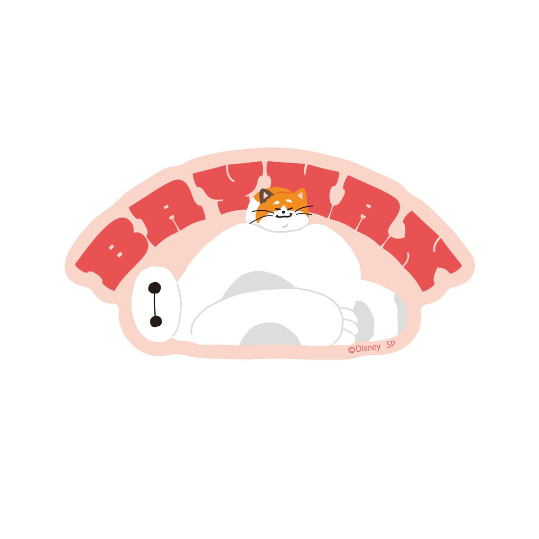 Small Planet Baymax Die-Cut Sticker Character Sticker for Collectors
