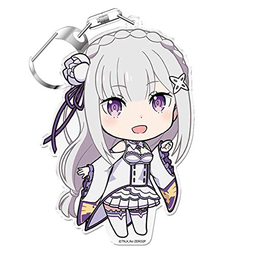 azumaker Re:Zero Starting Life in Another World Keychain Emilia with Stand