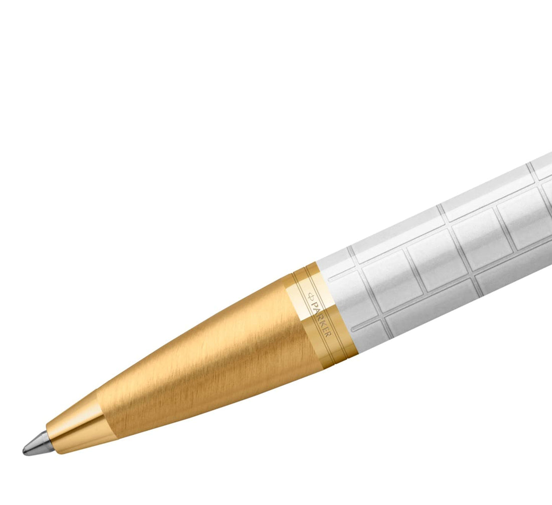 PARKER IM Premium Pearl White GT Medium Ballpoint Pen, Gift Box, 2172748