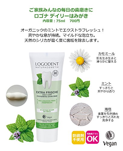 LOGONA Daily Toothpaste Mint 75ml for Fresh Breath
