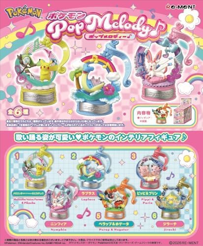 RE-MENT Pocket Monsters Pop Melody Collectible Figure 100mm