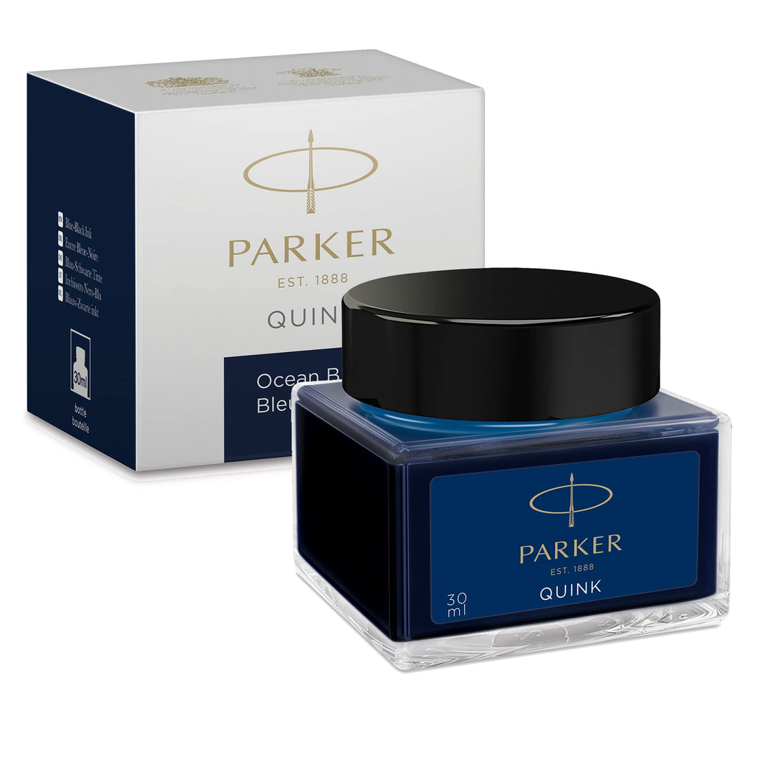 PARKER Quink Bottle Ink, Blue-Black 30mL 20 89276