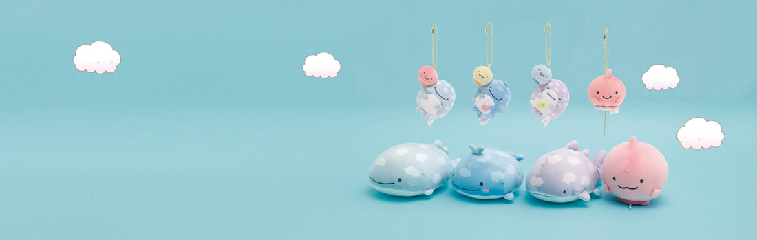 San-X Jinbeisan Balloon Fish Plush Toy 60mm x 55mm x 50mm