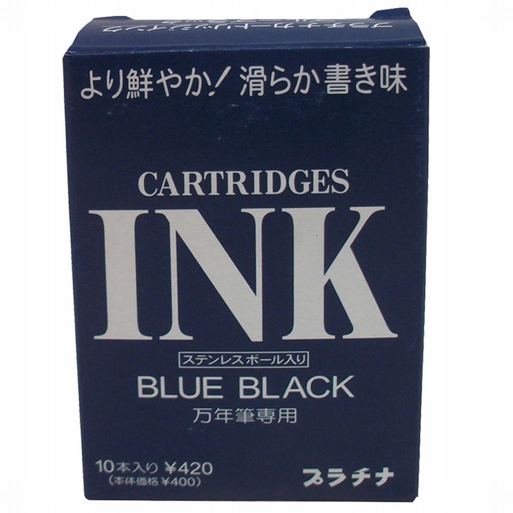 PLATINUM Fountain Pen Cartridge Ink Blue Black 10 Pack