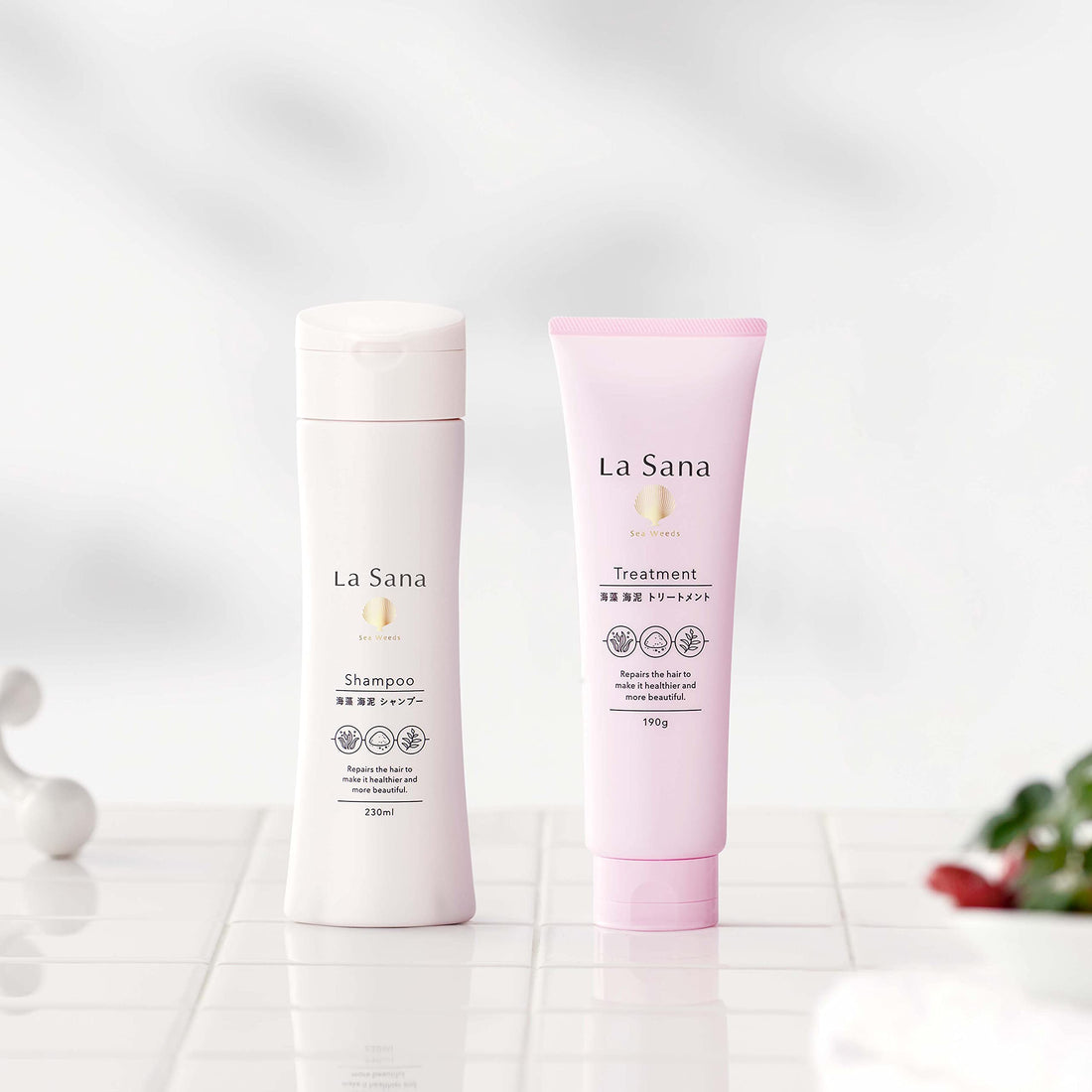 La Sana Seaweed Mud Shampoo 230ml with Refreshing Rosehip Aroma