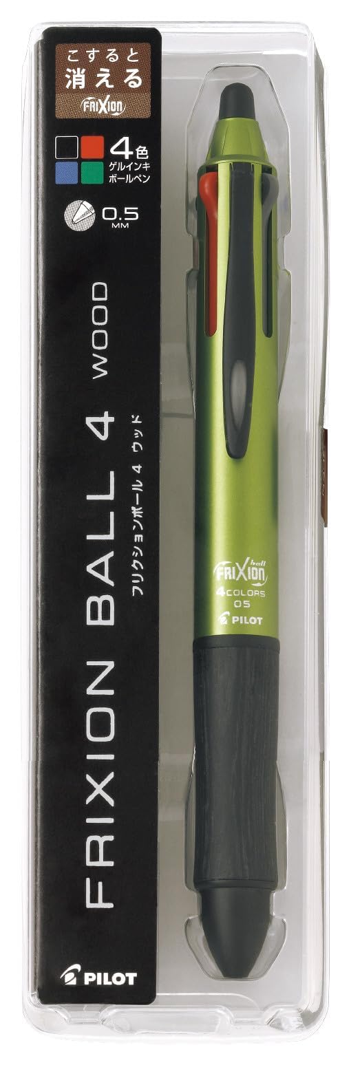 PILOT Friction Ball 4 Wood 0.5mm Dark Green Ballpoint Pen