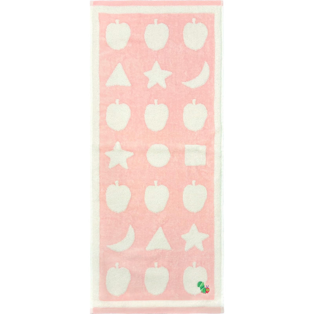 Hayashi Serviette de toilette La Chenille qui fait des trous, motif forme rose, env. 33 × 80 cm