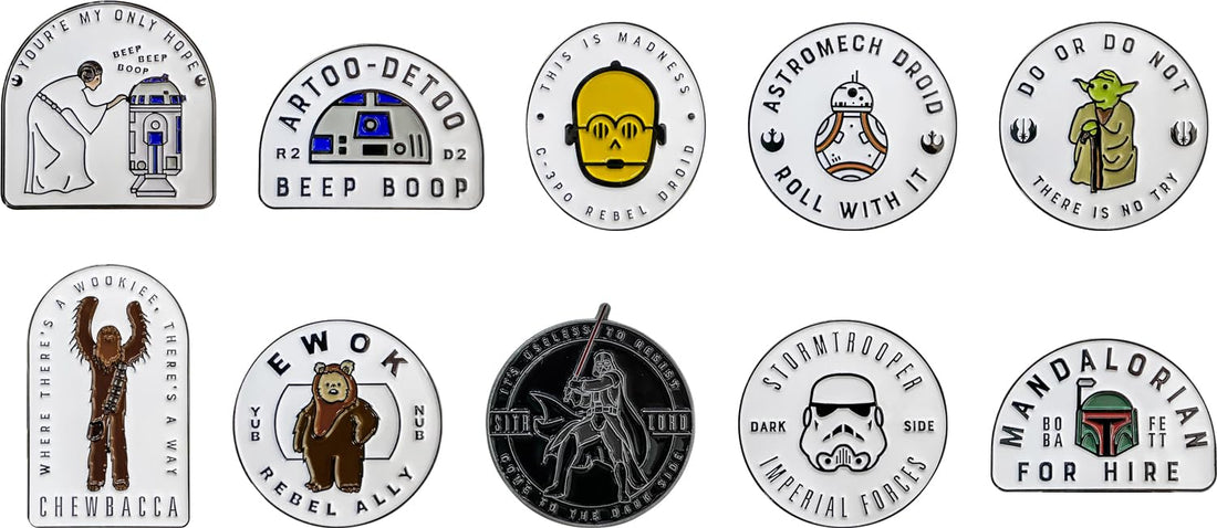 Inrock Star Wars Saga Blind Pin Badge Set of 10 Collectibles