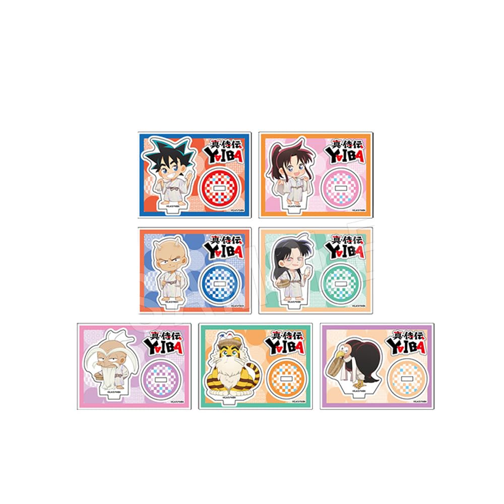Chugai Kogyo Trading Acrylic Stand Set of 7 with Yukata Design