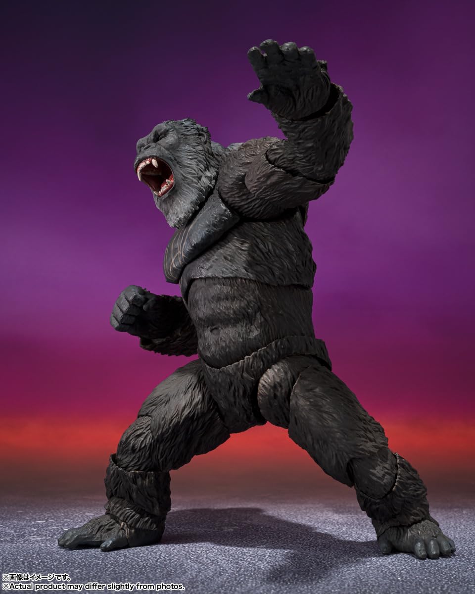 TAMASHII NATIONS S.H.MonsterArts Kong (2024) from Godzilla x Kong: The New Empire, Approx. 145 mm, ABS/PVC Painted Action Figure