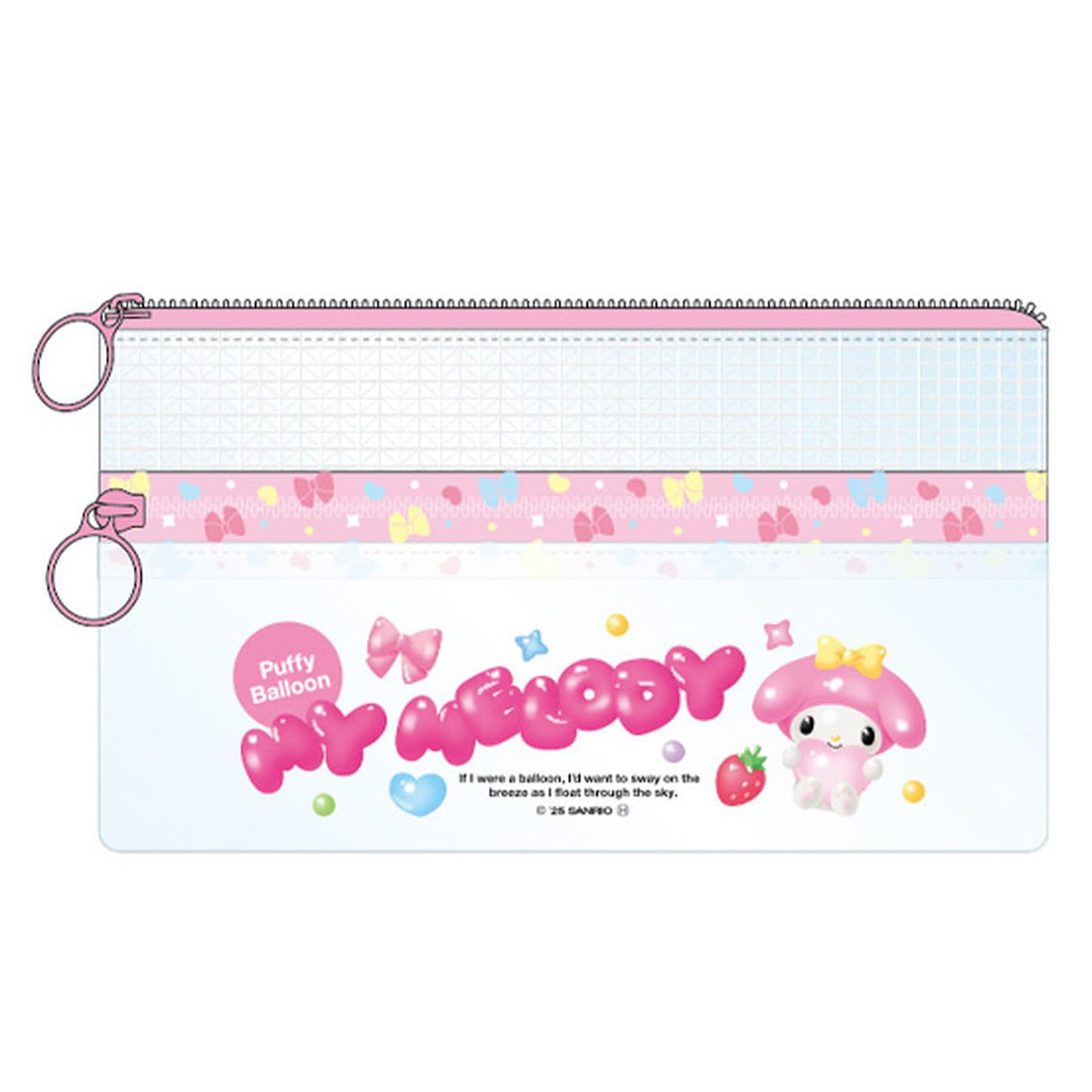 K&Company Sanrio Characters Clear Double Zipper Pouch My Melody