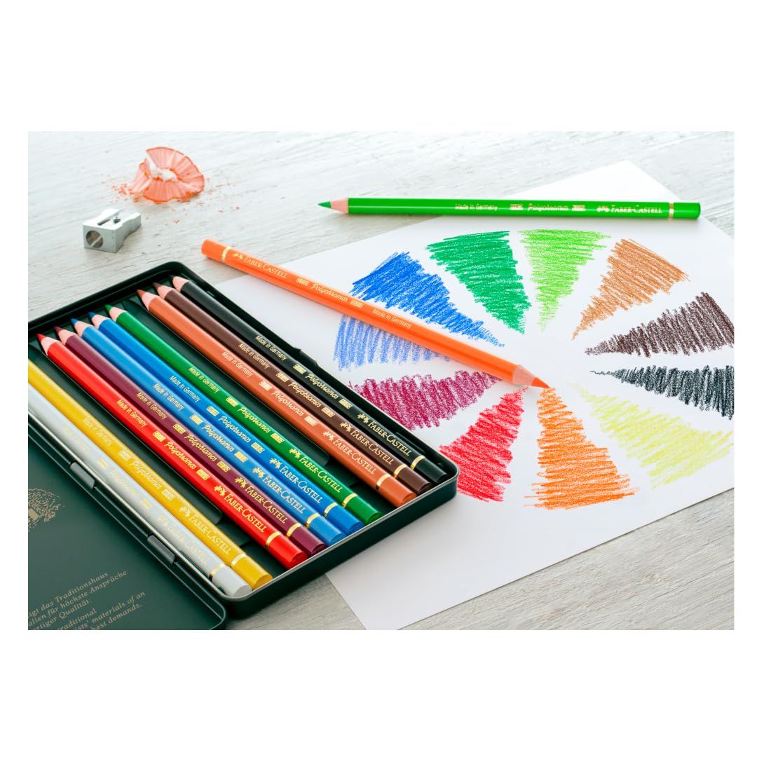 Faber-Castell Polychromos Colored Pencils Set of 12 in Tin