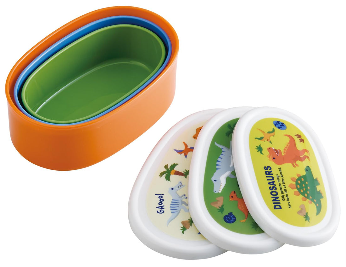 Skater Bento Box Set with Dinosaur Design for Kids