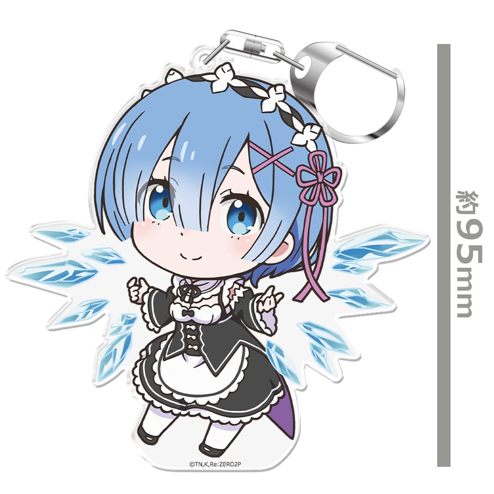 azumaker Re:Zero Starting Life in Another World Rem Keychain with Stand