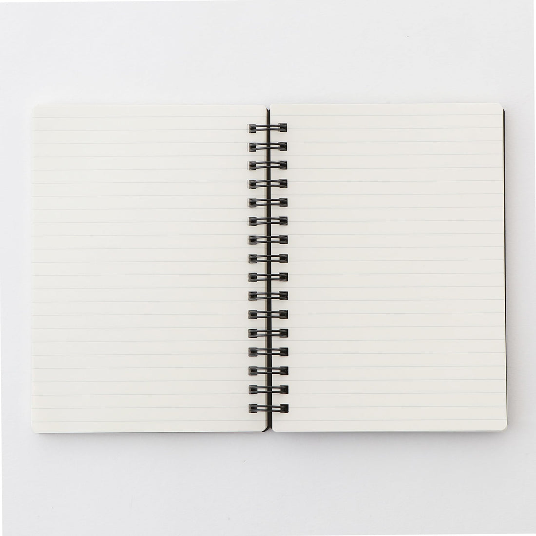 MUJI Double Ring Notebook with Rubber Band Black A6 80 Pages
