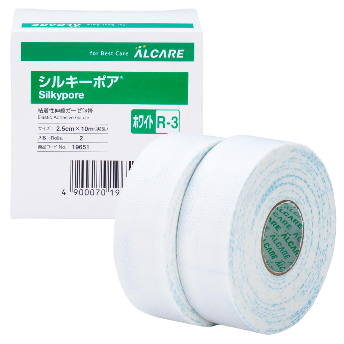 ALCARE Silky Pore Adhesive Stretch Gauze Bandage 2 Rolls