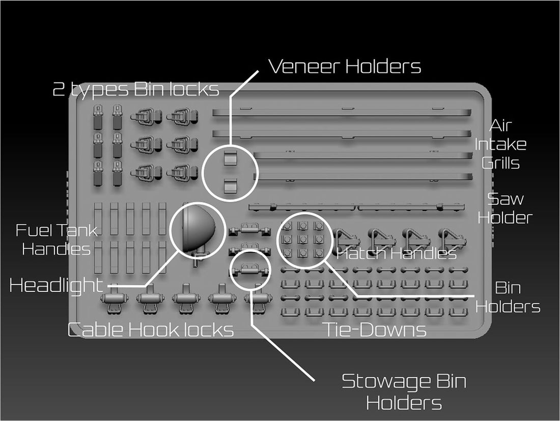 BSK Model 1/35 Russian T-34-76 T-34-85 Tank Detail Parts Set