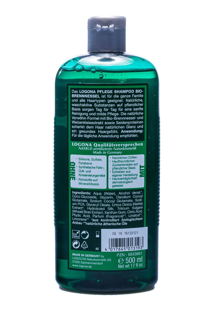 LOGONA Essential Shampoo Nettle 500ml for All Hair Types