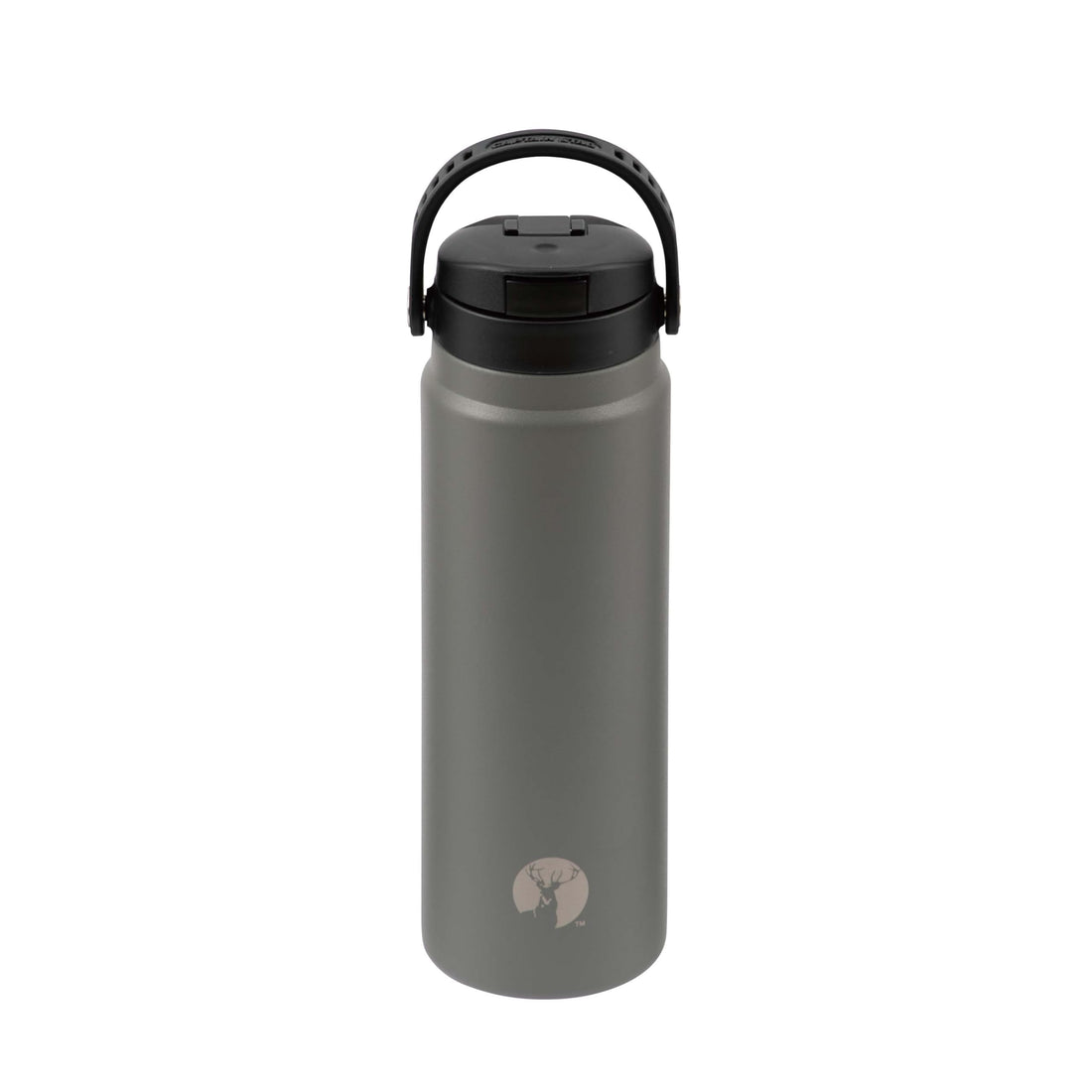 CAPTAIN STAG HD One-Touch Vacuum-Insulated Double Stainless Steel Sports Bottle, Gray UY-7097 600ml