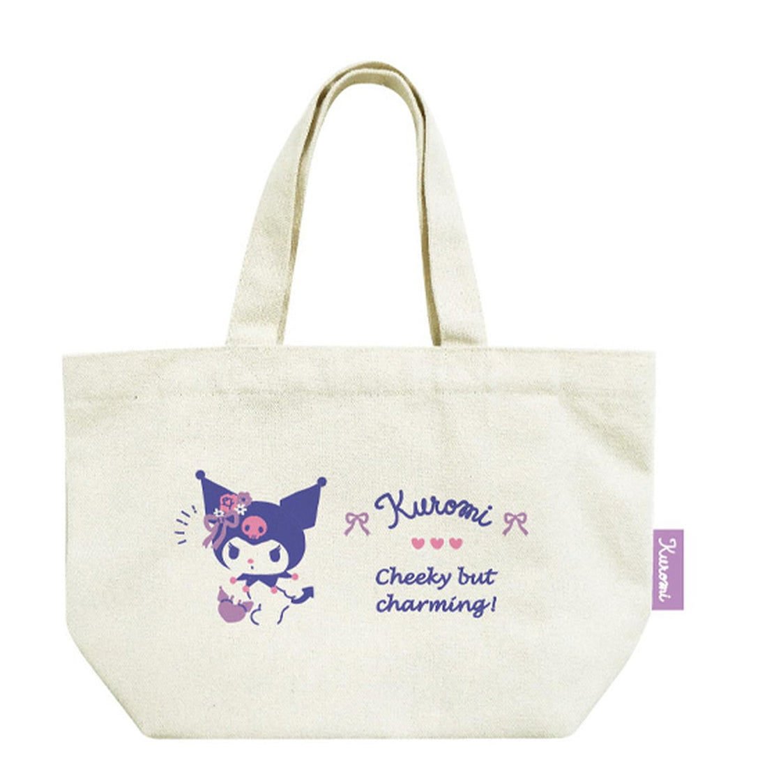 K-Company Sanrio Characters Mini Tote Bag featuring Kuromi 19x30x10cm