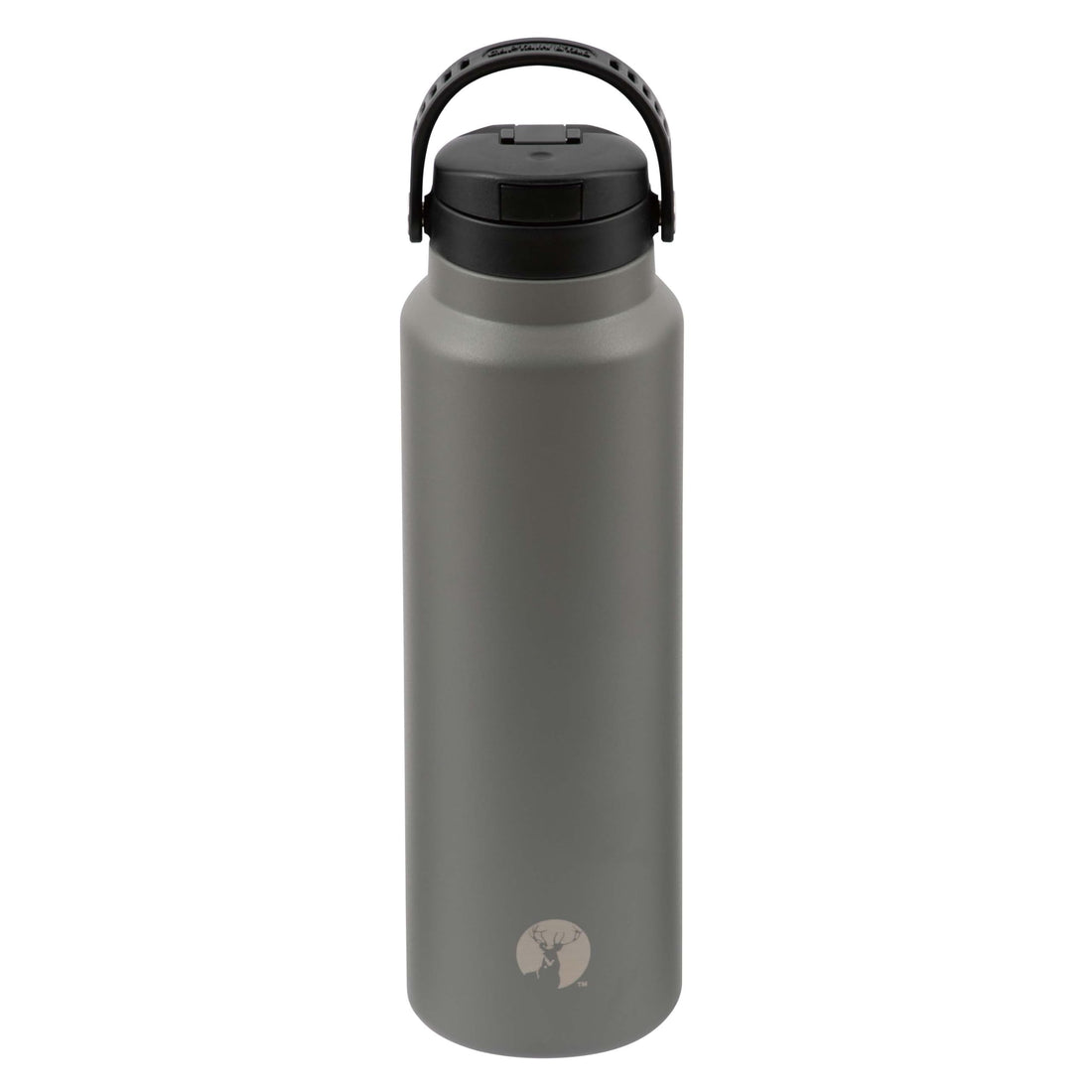 CAPTAIN STAG HD One-Touch Vacuum-Insulated Double Stainless Steel Bottle, Gray 1000ml