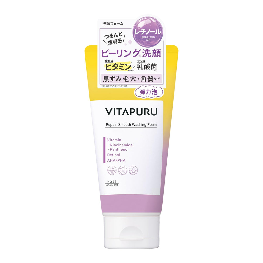 Vitaple Repair Smooth Washing Foam 130g Gentle Japanese Skincare