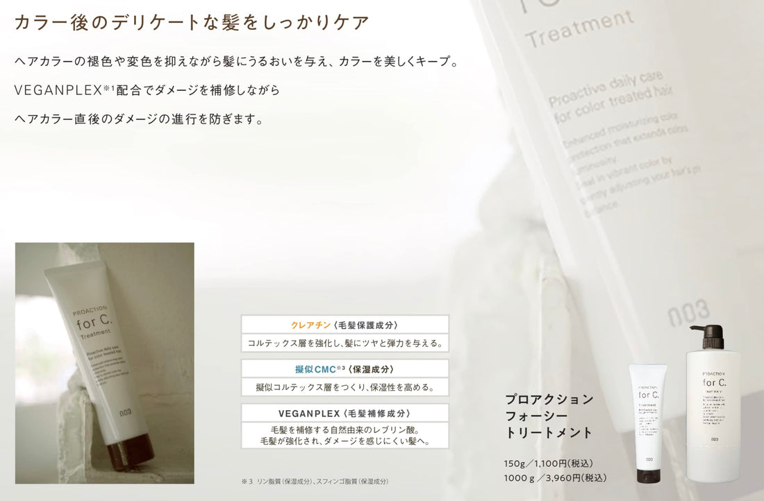 PROACTION for C Four-C Treatment 1000g for Hydration and Shine