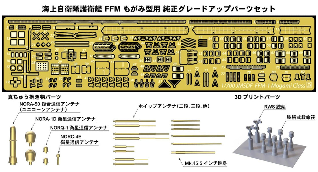 PIT-ROAD 1/700 Scale Model Parts for JMSDF Mogami-Class Destroyer