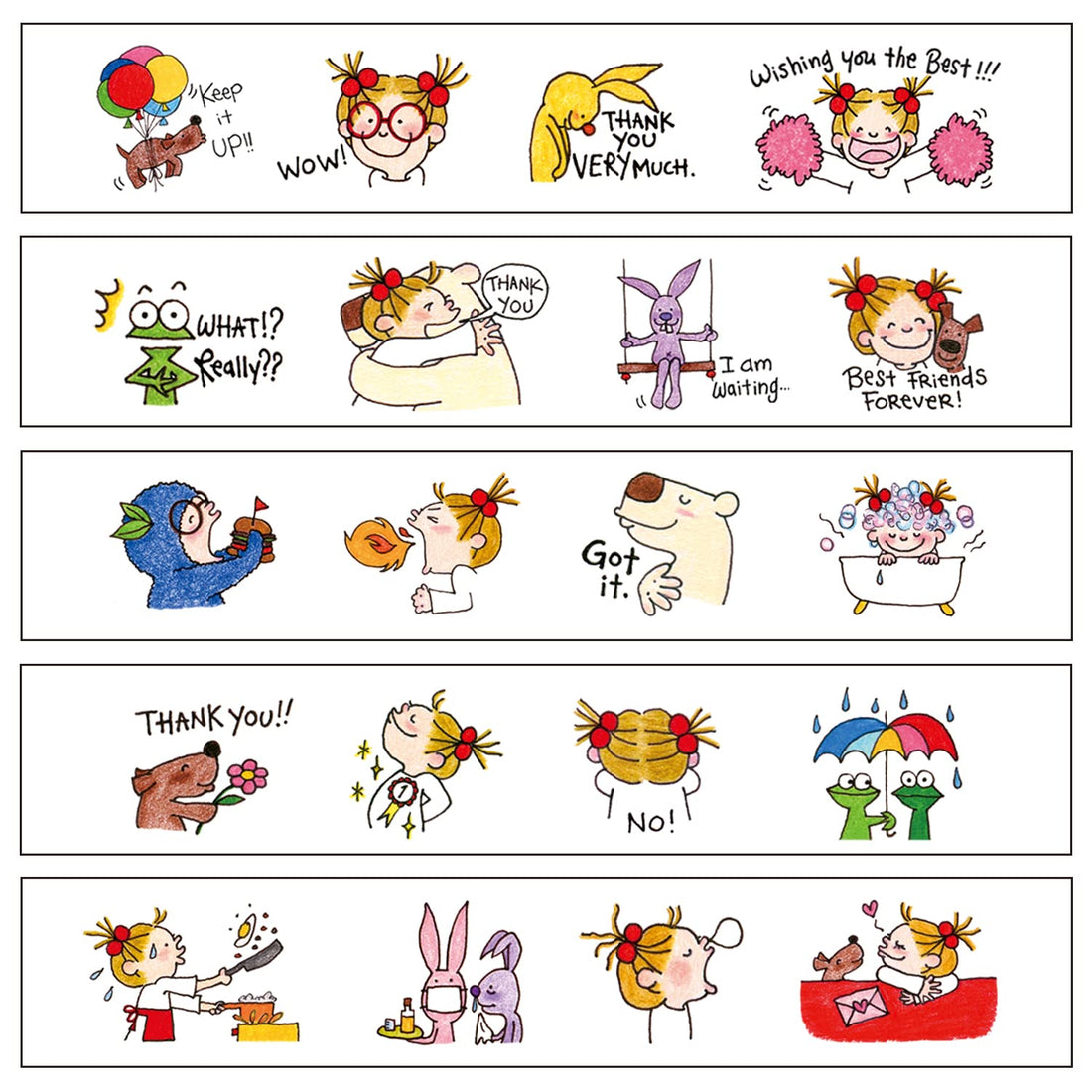 GreetingLife Coco-chan Talking Coco Masking Tape, 15mm × 7m (RYZ-910)