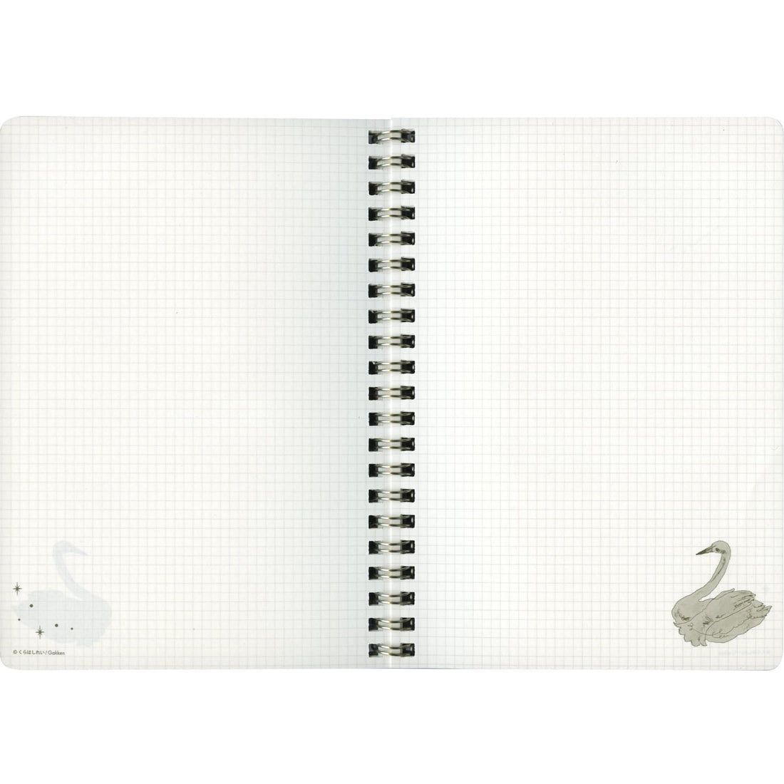 Gakken Sta:Ful Kurahashi Rei Faux Leather Ring Notebook, B6, Black, 40 Sheets (80 Pages)