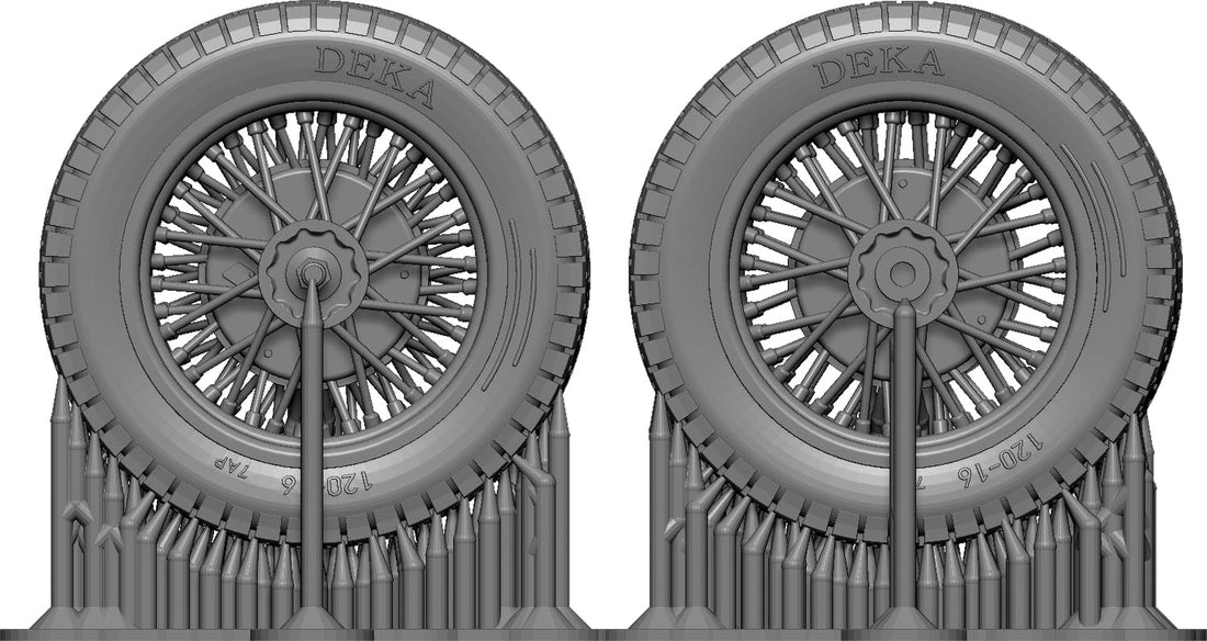 BSK Model 1/35 German Zundapp KS750 Motorcycle Wheel Set