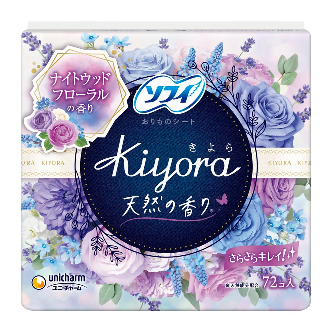 Unicharm Kiyora Floral Relaxation Scent 72 Sheets