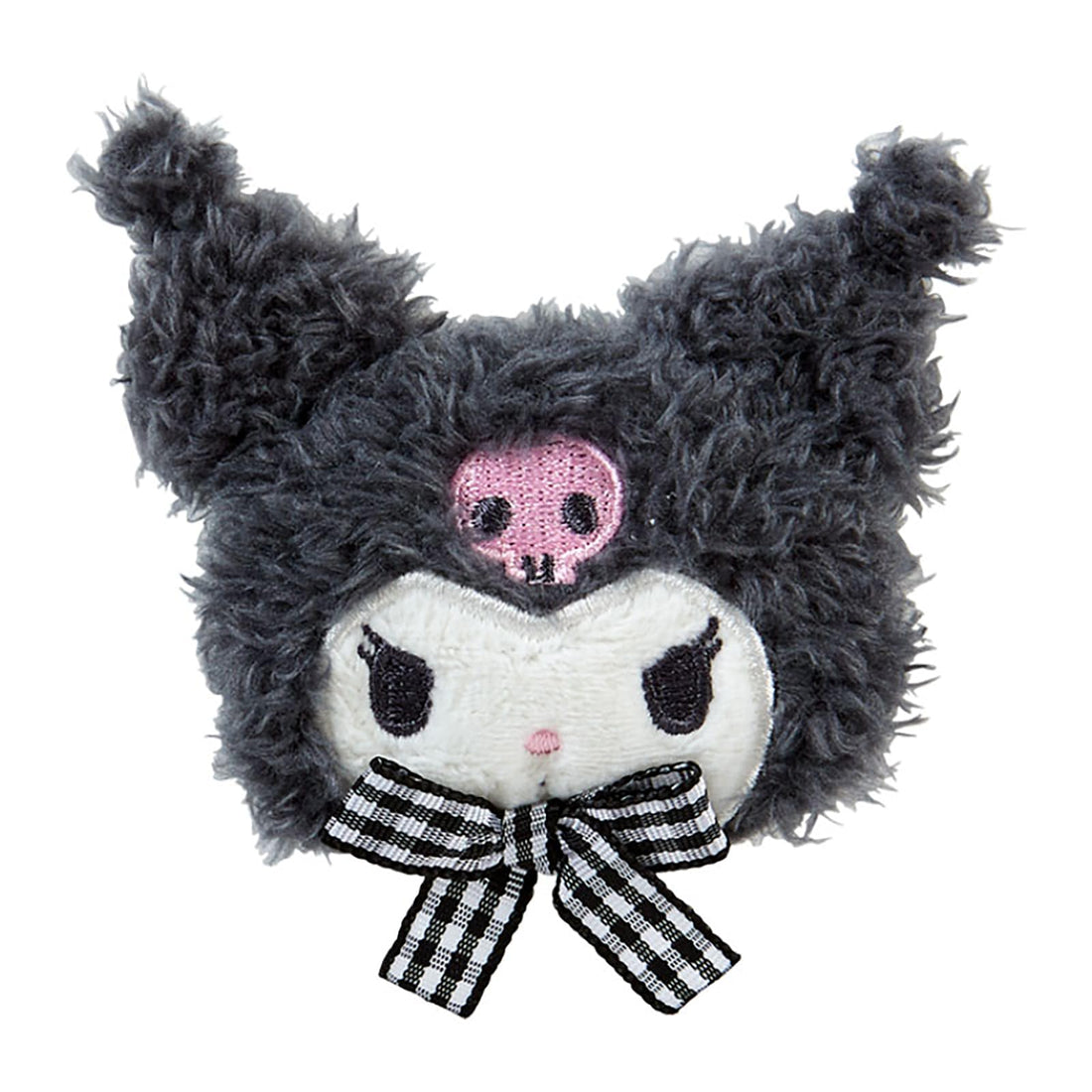 SANRIO Face-Shaped Hair Clip Featuring Kuromi
