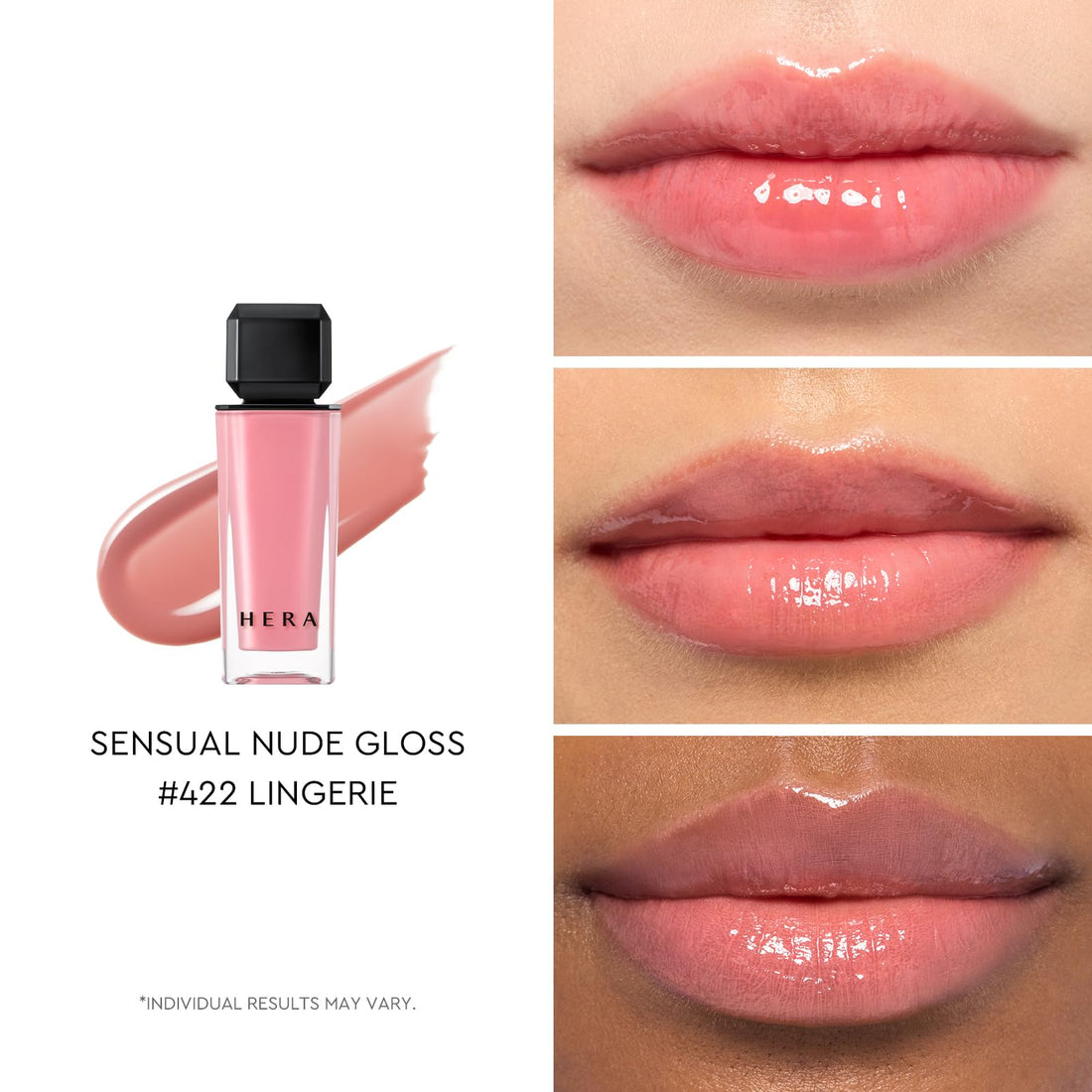 HERA Sensual Nude Gloss 5g Lingerie - Luxurious Shine and Comfort