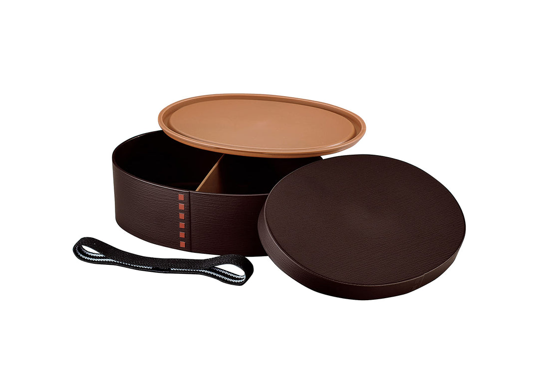 Tatsumiya Lunch Box Antibacterial Coating Made in Japan Light Brown